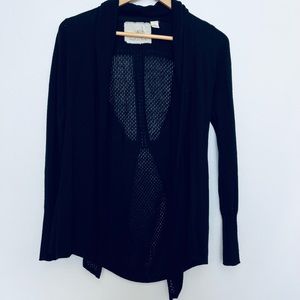 Angel of the North Black lightweight knit cardigan